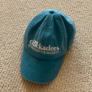 Adams Chickadees KPhi Service Society Teal Blue Hat Baseball Cap One Size EUC